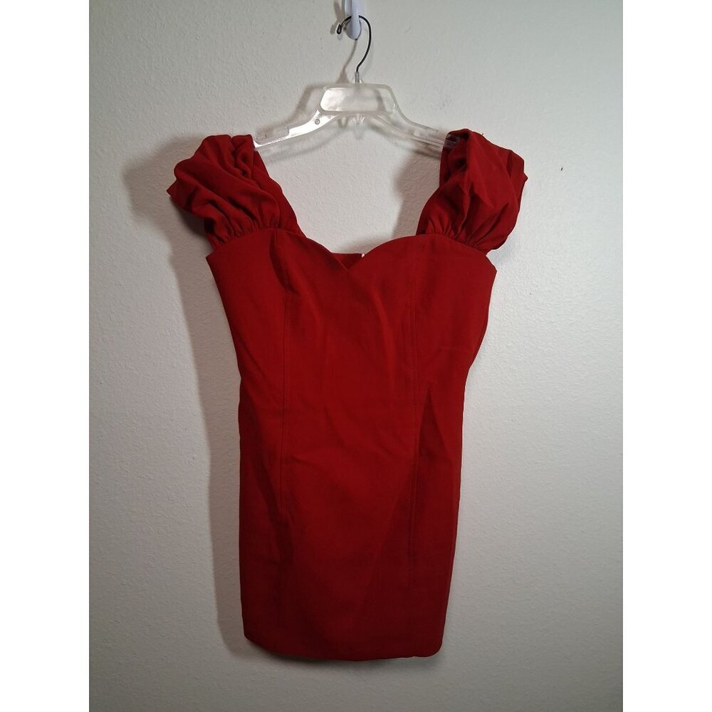 Zara Party Dress Dance Prom Clubwear Y2K Boho Women's Size Large Red